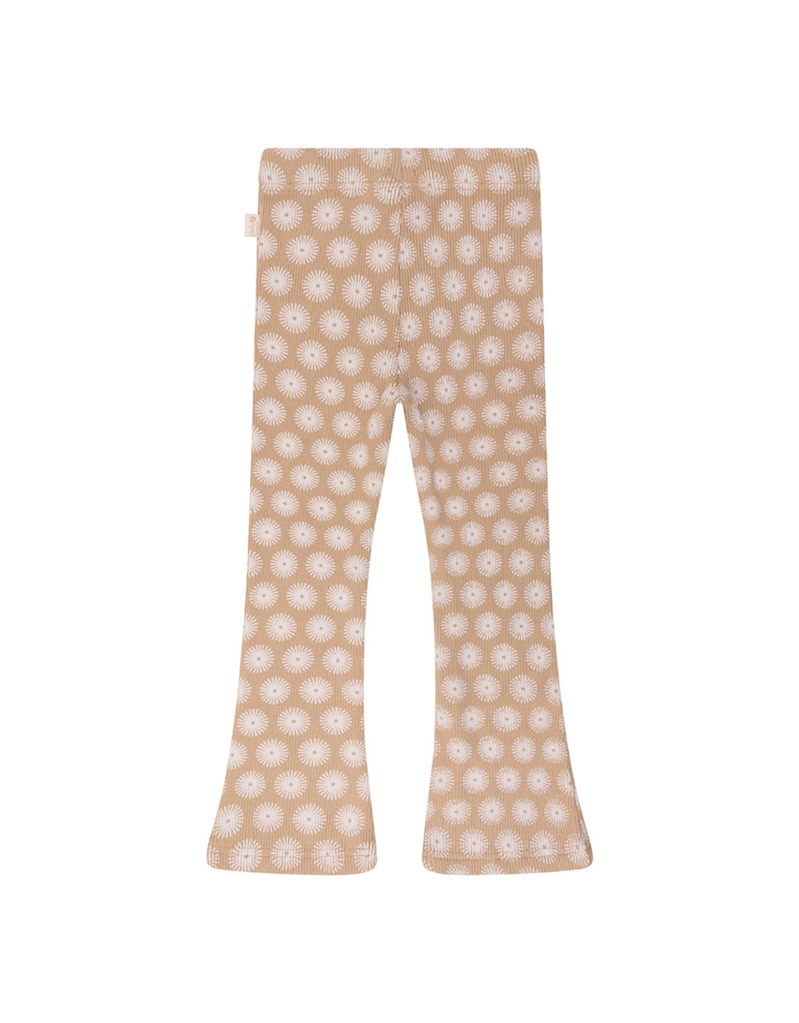 Daily7 Organic Flared Rib Printed Pants Camel sand