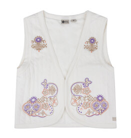 Daily7 Orgnic Padded EmbroideryGilet Off white