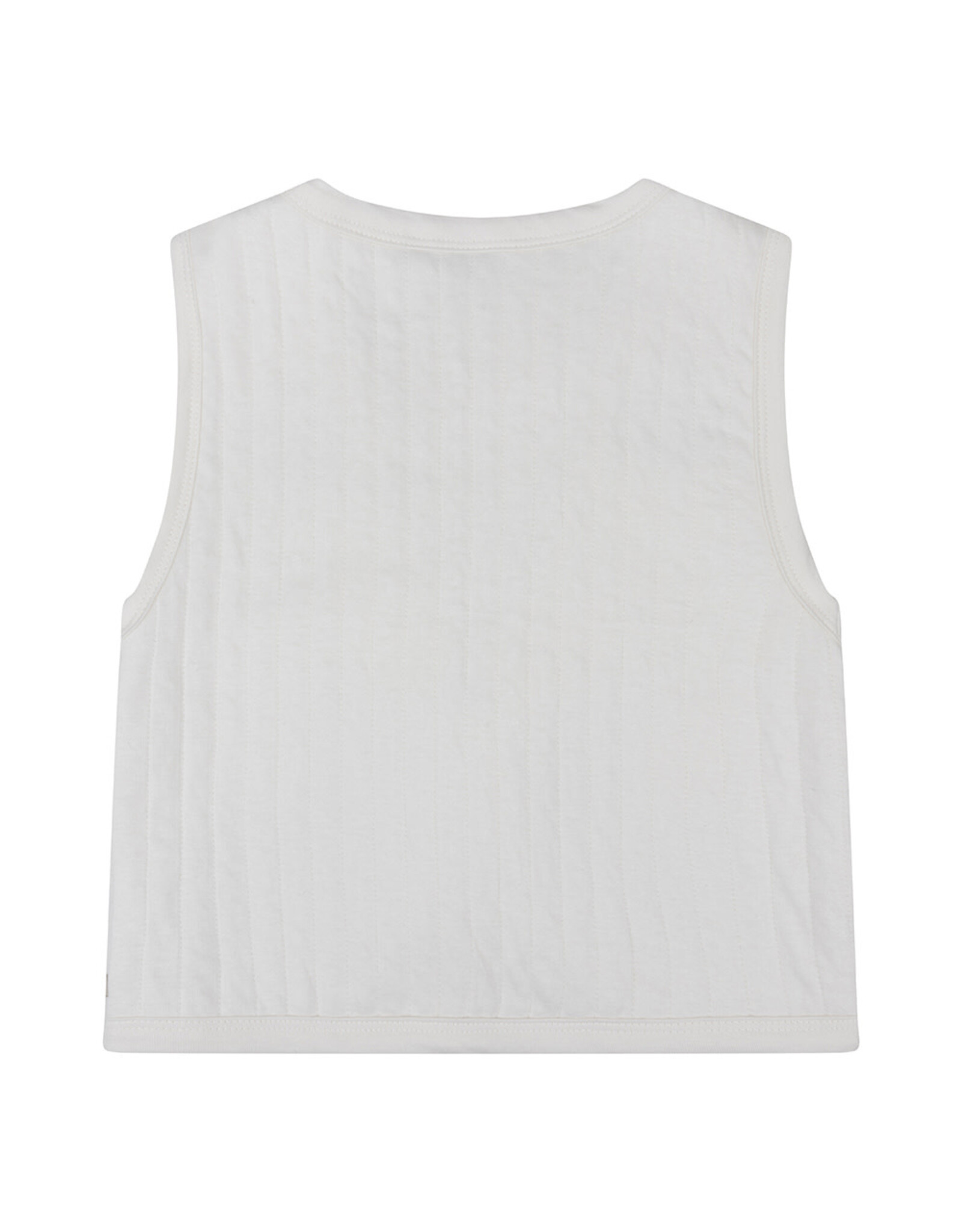 Daily7 Orgnic Padded EmbroideryGilet Off white