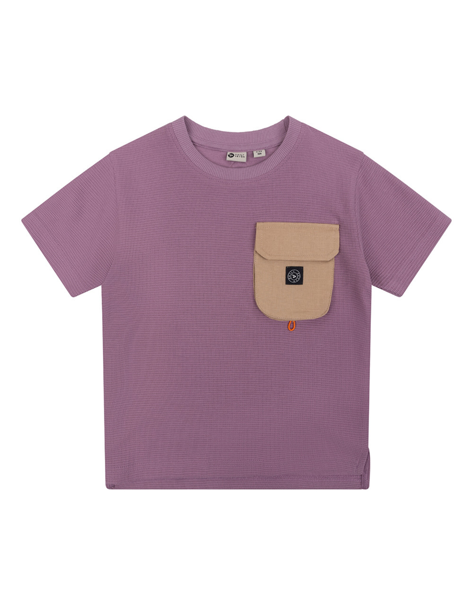 Daily7 Organic T-shirt 3D pocket old purple