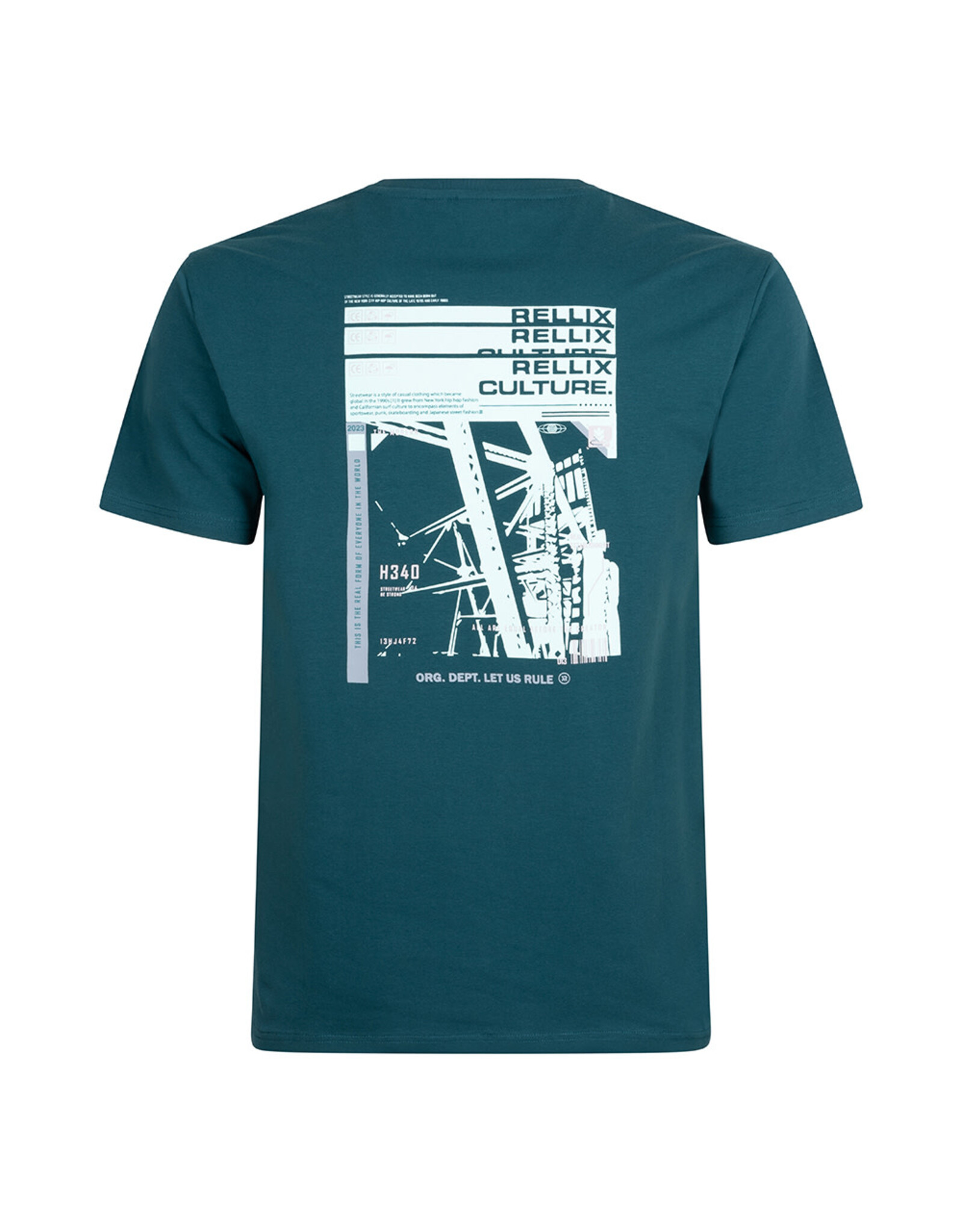 Rellix T-Shirt Culture Backprint Petrol Sea