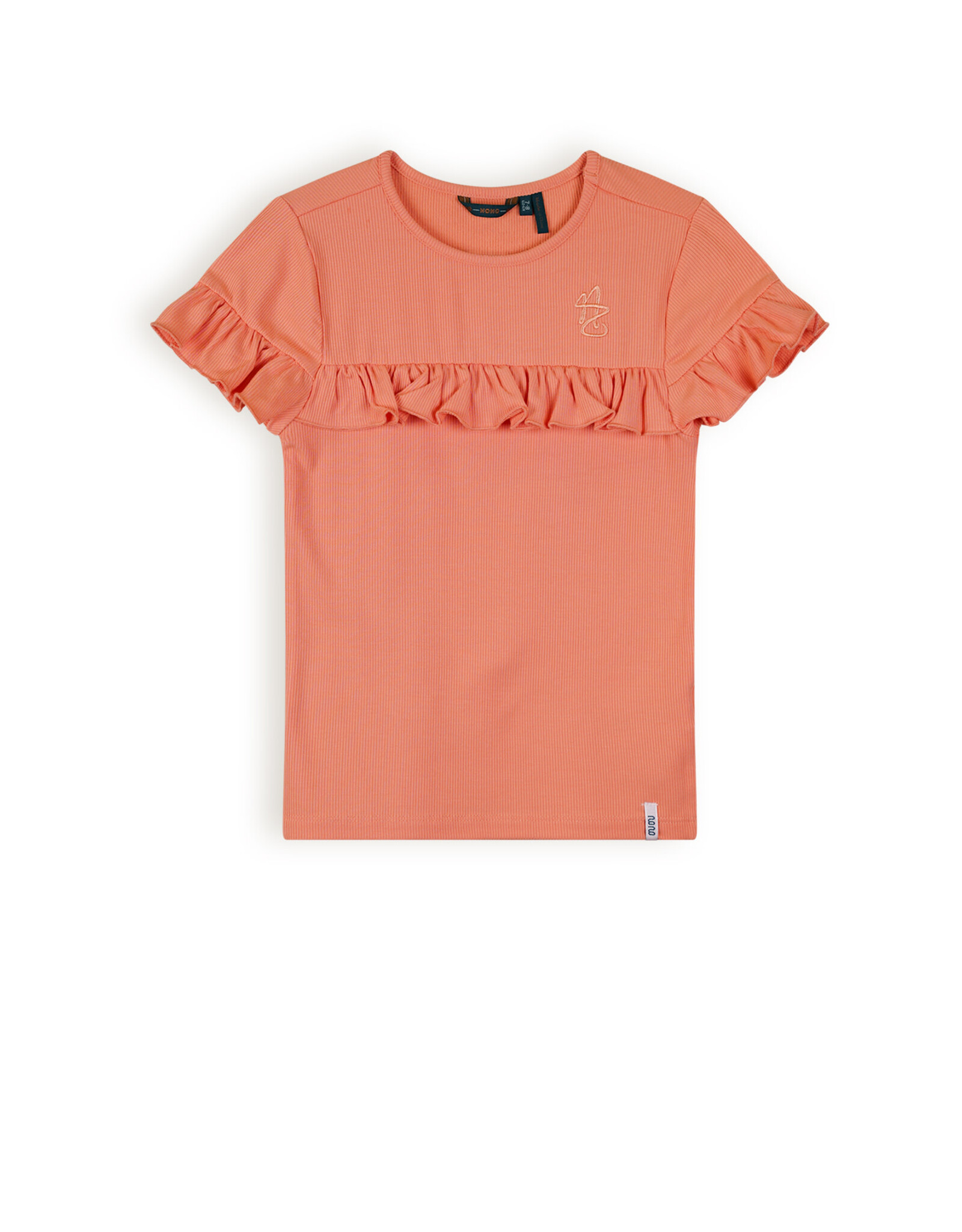 Nono Kovan Rib Jersey Tshirt ruffles Lobster Red