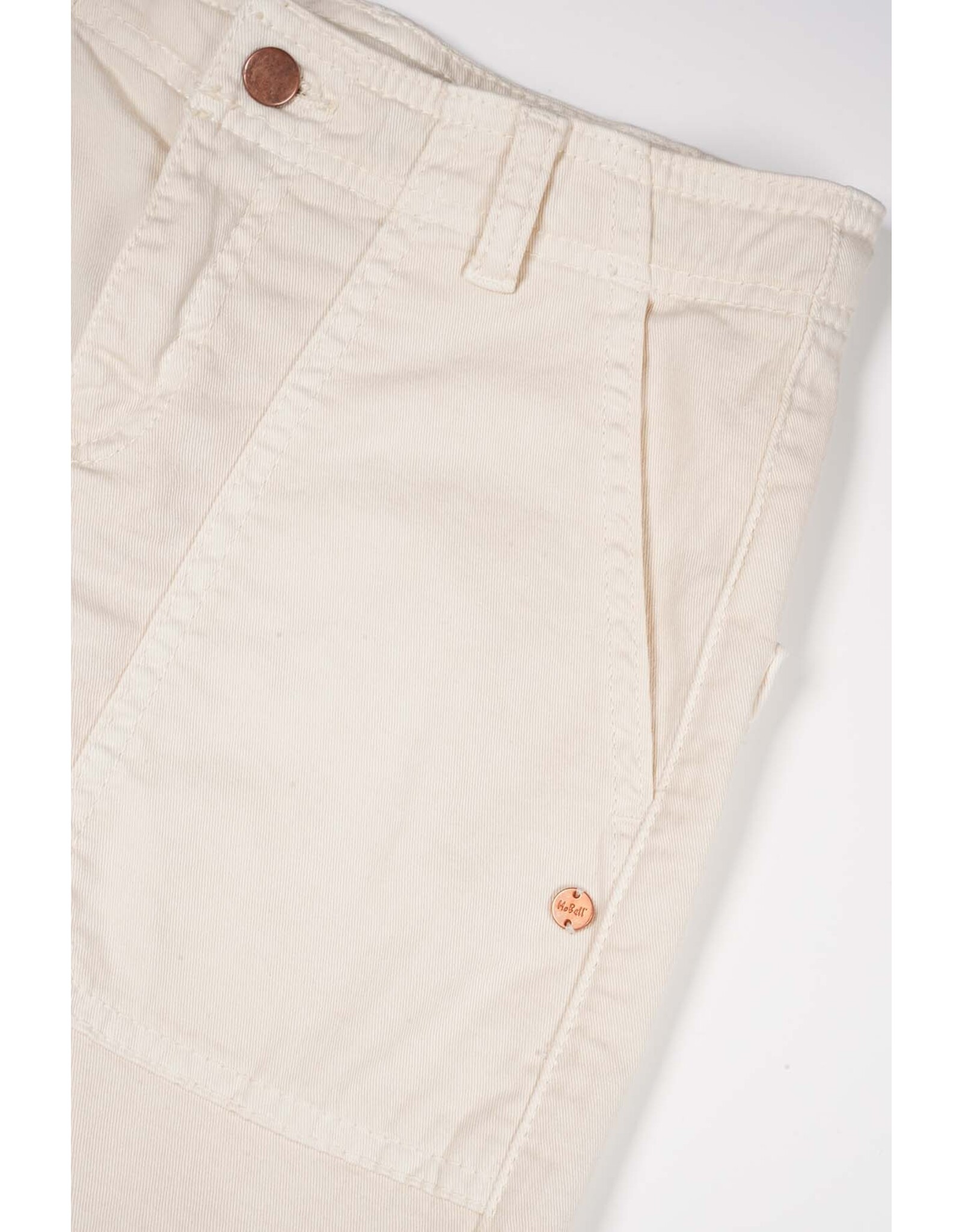 Nobell Susy Garment Dyed Stretch Twill cargo pants Pearled Ivory