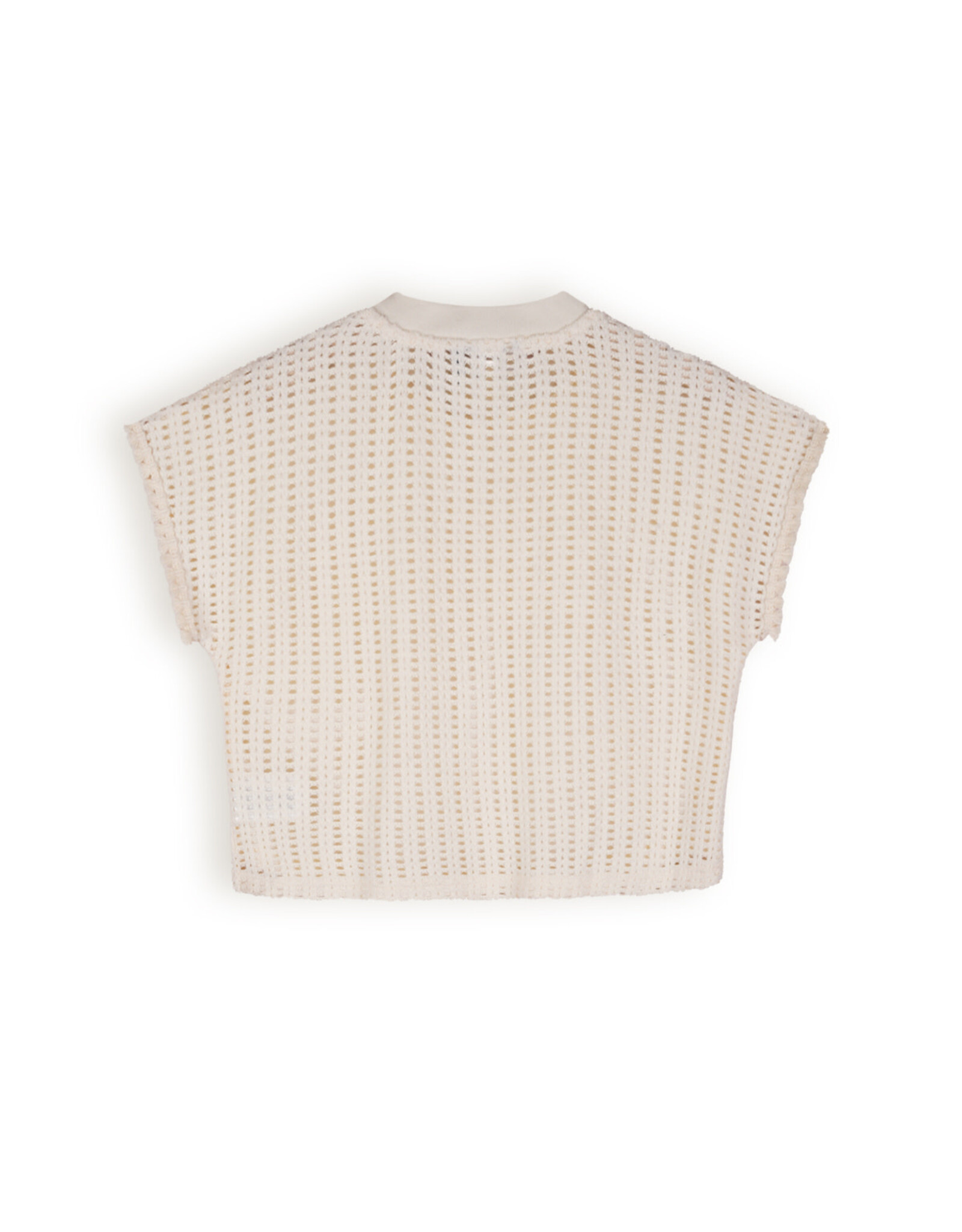 Nobell Kawai Crochet Knit Top Pearled Ivory