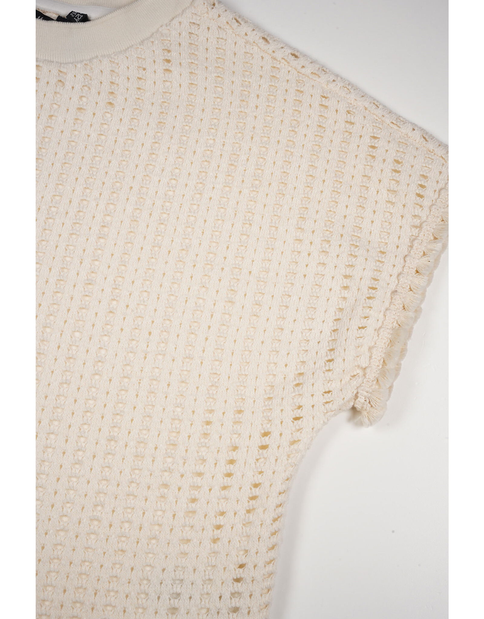 Nobell Kawai Crochet Knit Top Pearled Ivory