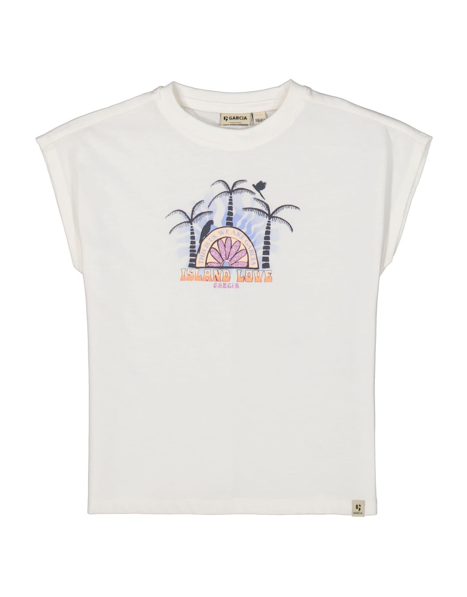 Garcia P44601_girls T-shirt ss off white