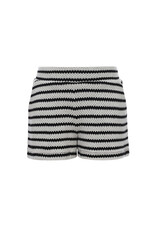 Looxs 10Sixteen striped knit shorts black and white
