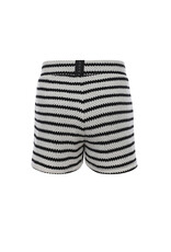 Looxs 10Sixteen striped knit shorts black and white