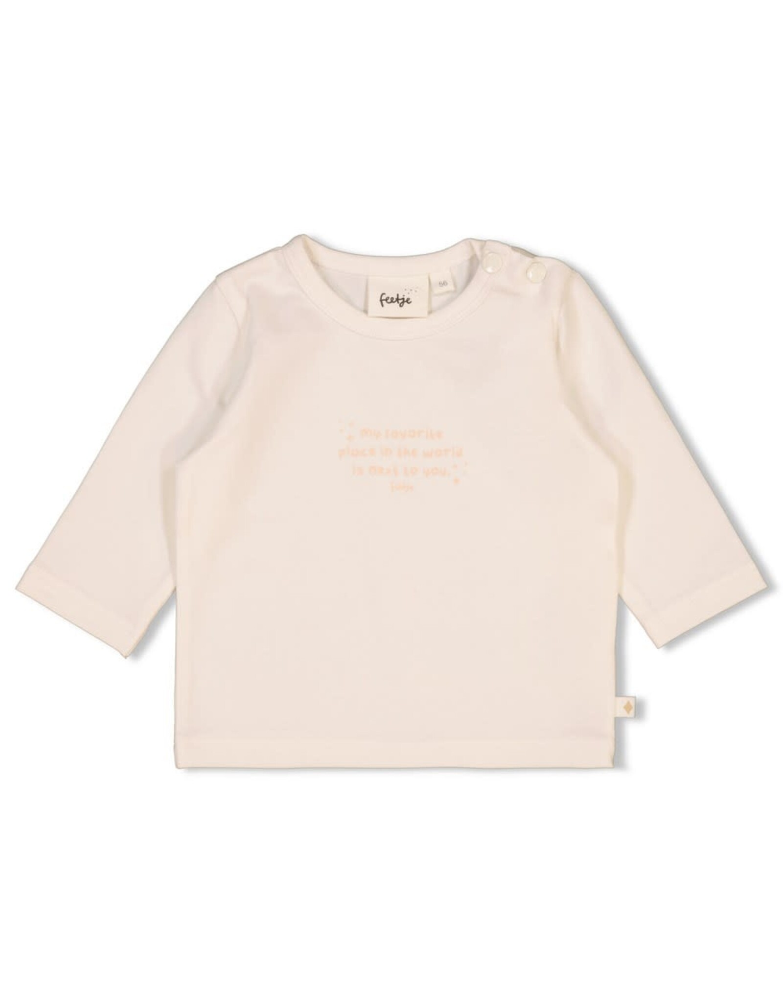 Feetje Longsleeve - The Magic is in You Offwhite /roze NOS