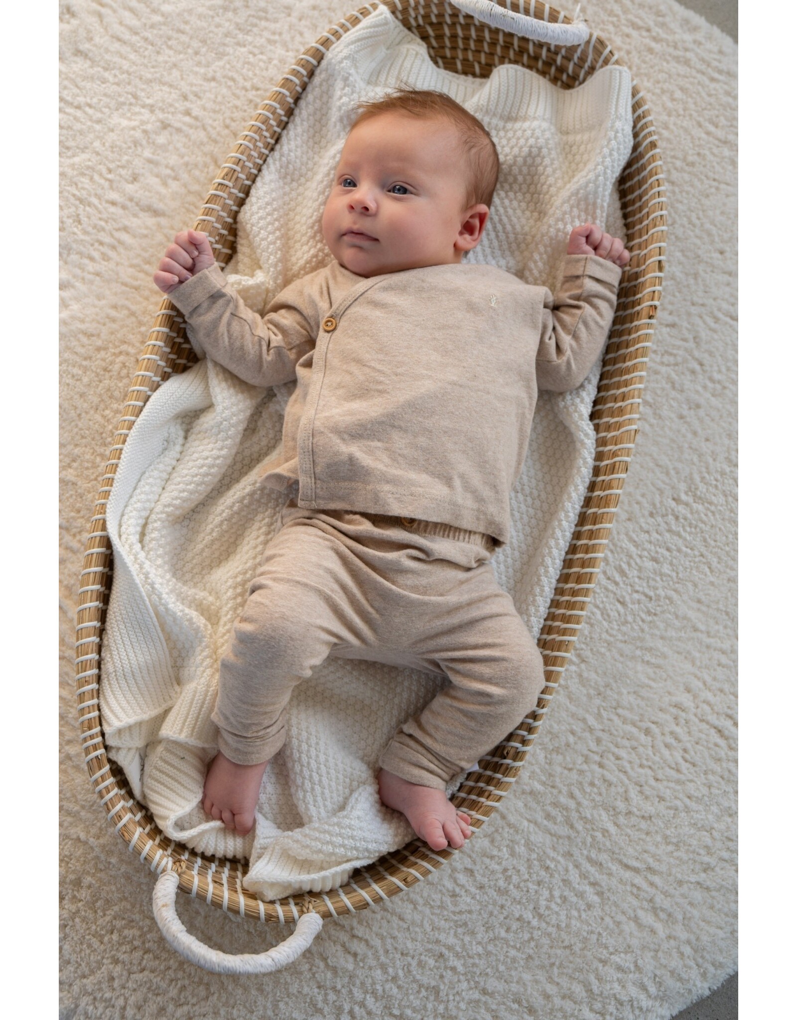 Klein Wrap Top Beige Melange NOS