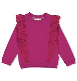 Jubel Sweater ruches - Forest Fancy Cerise