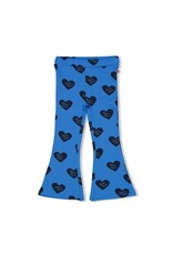 Jubel Flared broek AOP - Amour Toujours Blauw