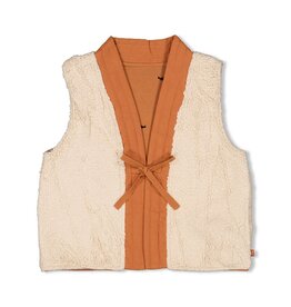 Jubel Omkeerbaar Gilet Teddy / AOP - Amour Toujours Camel