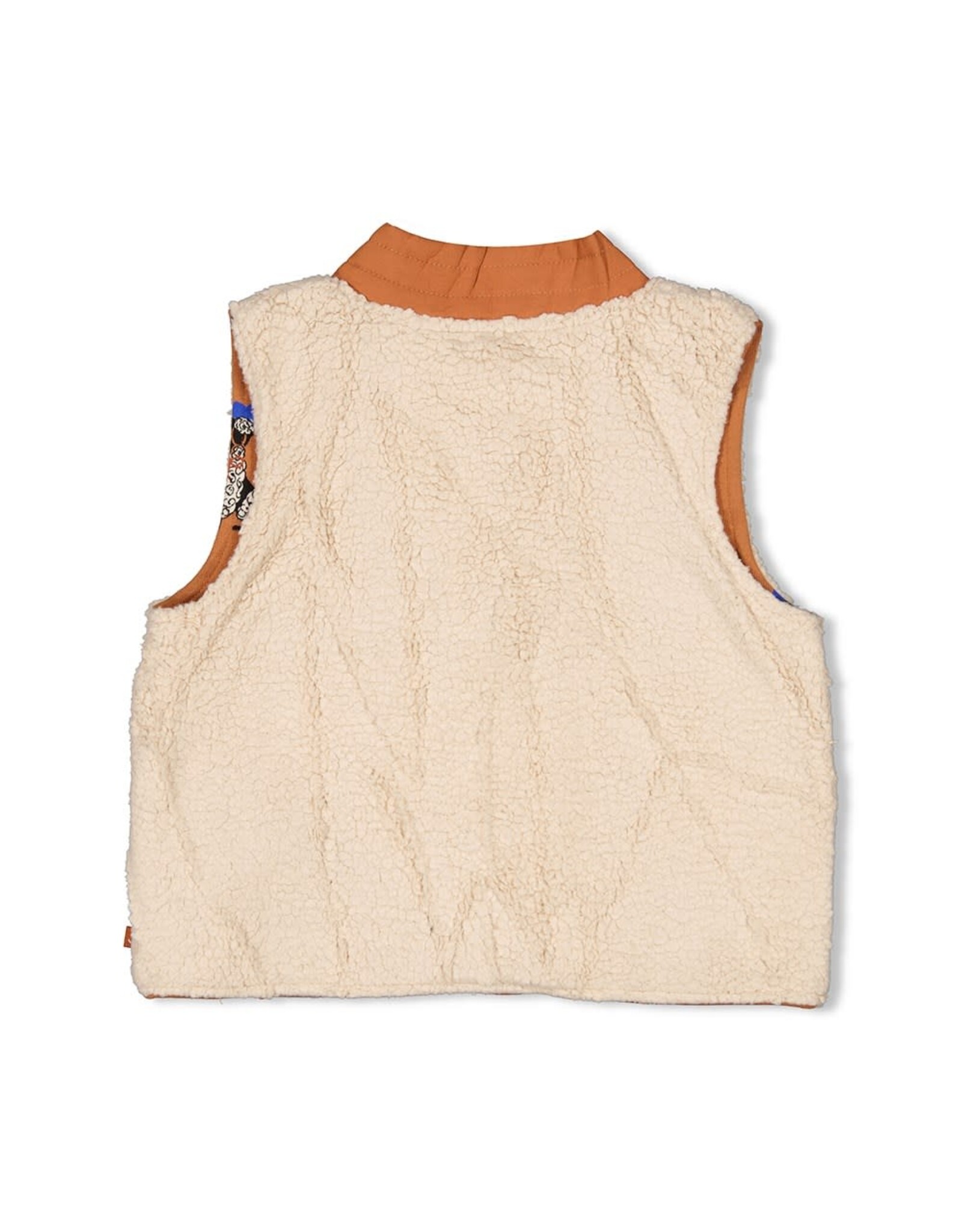Jubel Omkeerbaar Gilet Teddy / AOP - Amour Toujours Camel