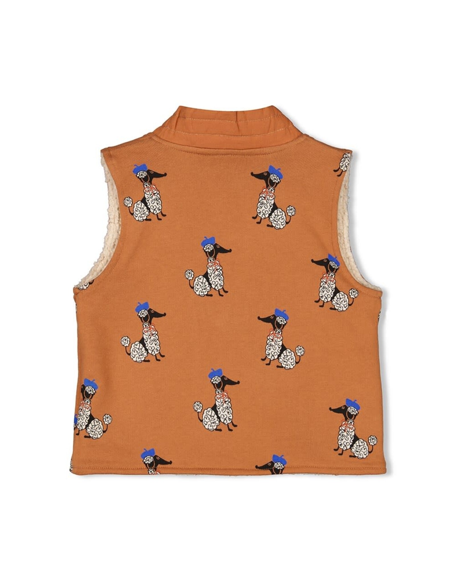 Jubel Omkeerbaar Gilet Teddy / AOP - Amour Toujours Camel