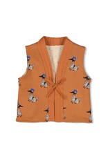 Jubel Omkeerbaar Gilet Teddy / AOP - Amour Toujours Camel