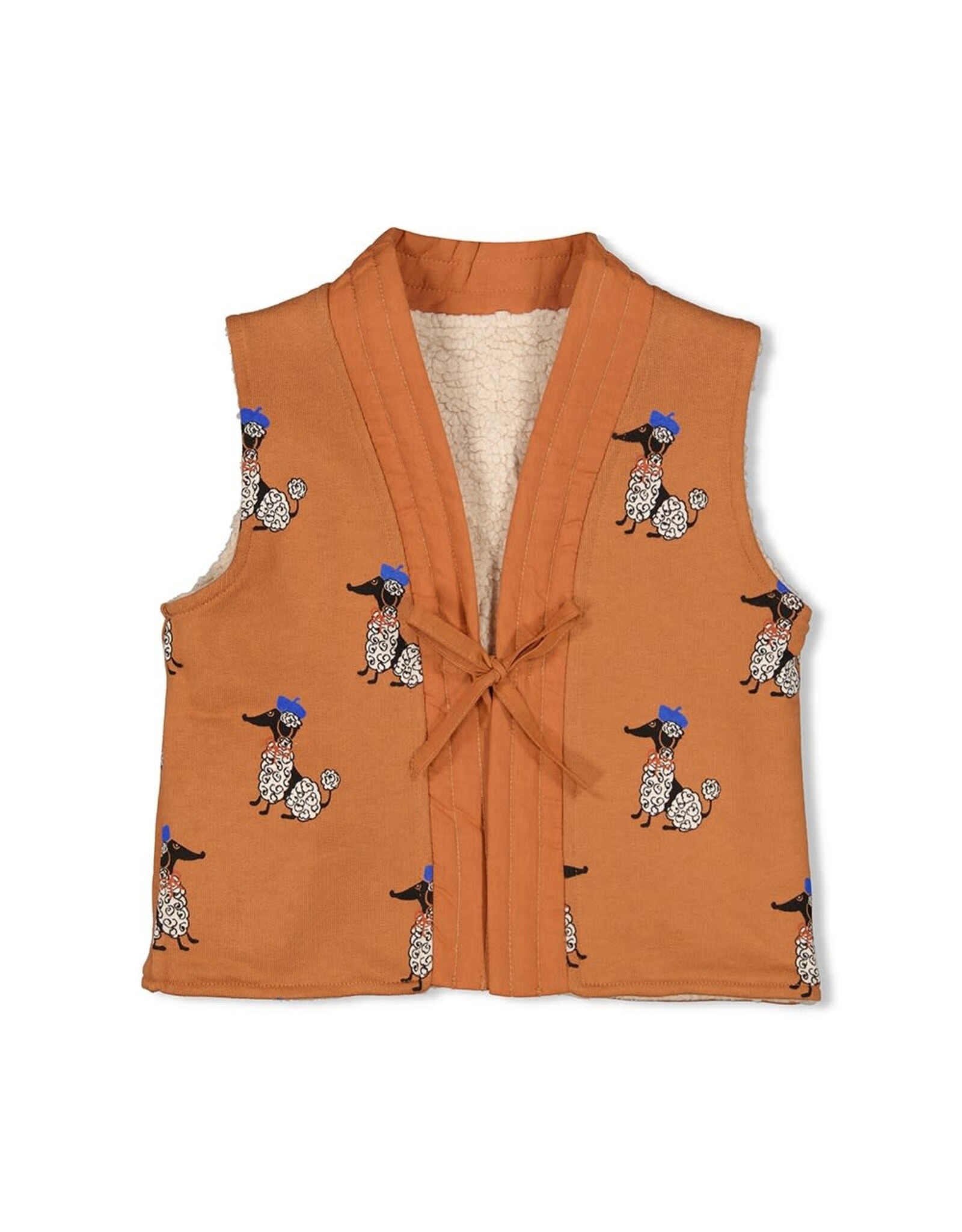 Jubel Omkeerbaar Gilet Teddy / AOP - Amour Toujours Camel
