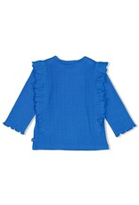 Feetje Longsleeve ruches rib - Amour Toujours Blauw