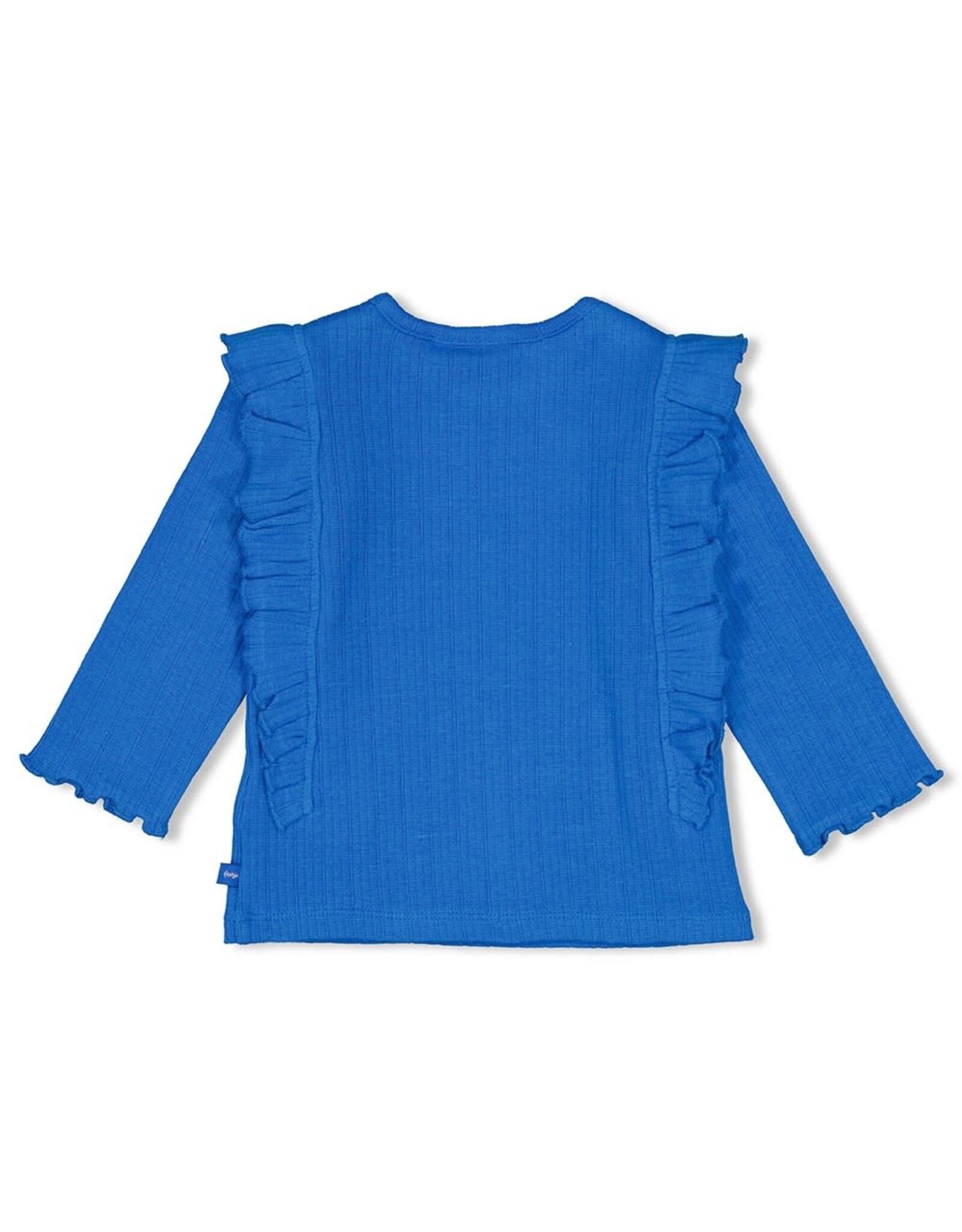 Feetje Longsleeve ruches rib - Amour Toujours Blauw