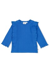 Feetje Longsleeve ruches rib - Amour Toujours Blauw