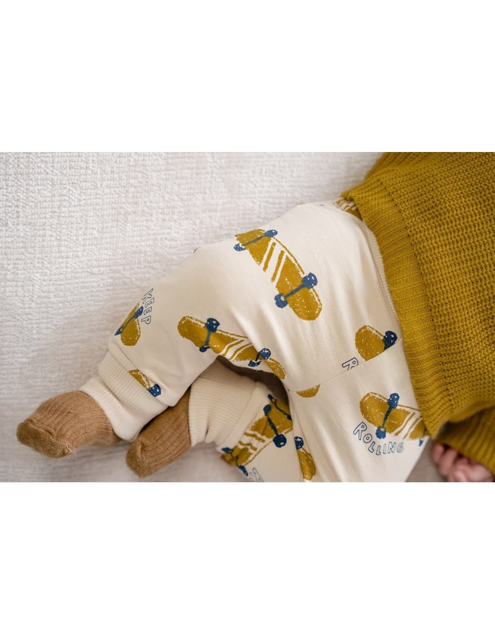 Feetje Broek AOP - Keep Rolling Zand