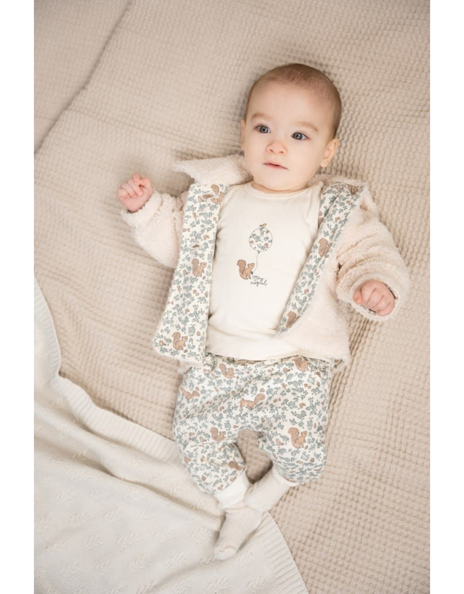 Feetje Broek ruches AOP - Stay Magical Offwhite