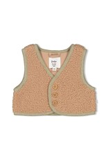 Feetje Bouclé gilet - Into The Forest Hazelnoot