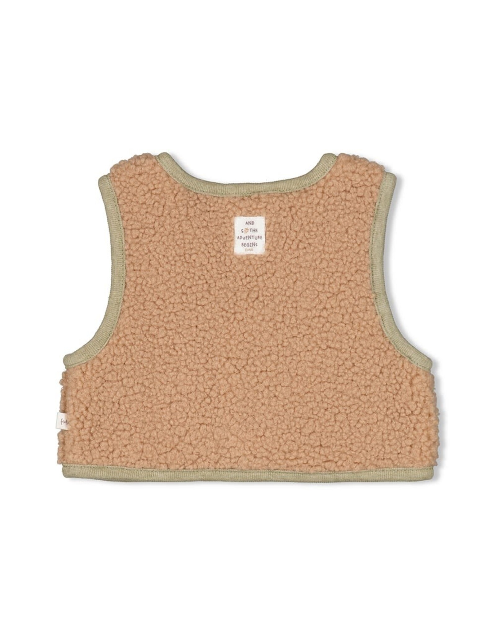 Feetje Bouclé gilet - Into The Forest Hazelnoot