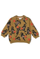 Sturdy Sweater AOP - Jump For Joy Olijf