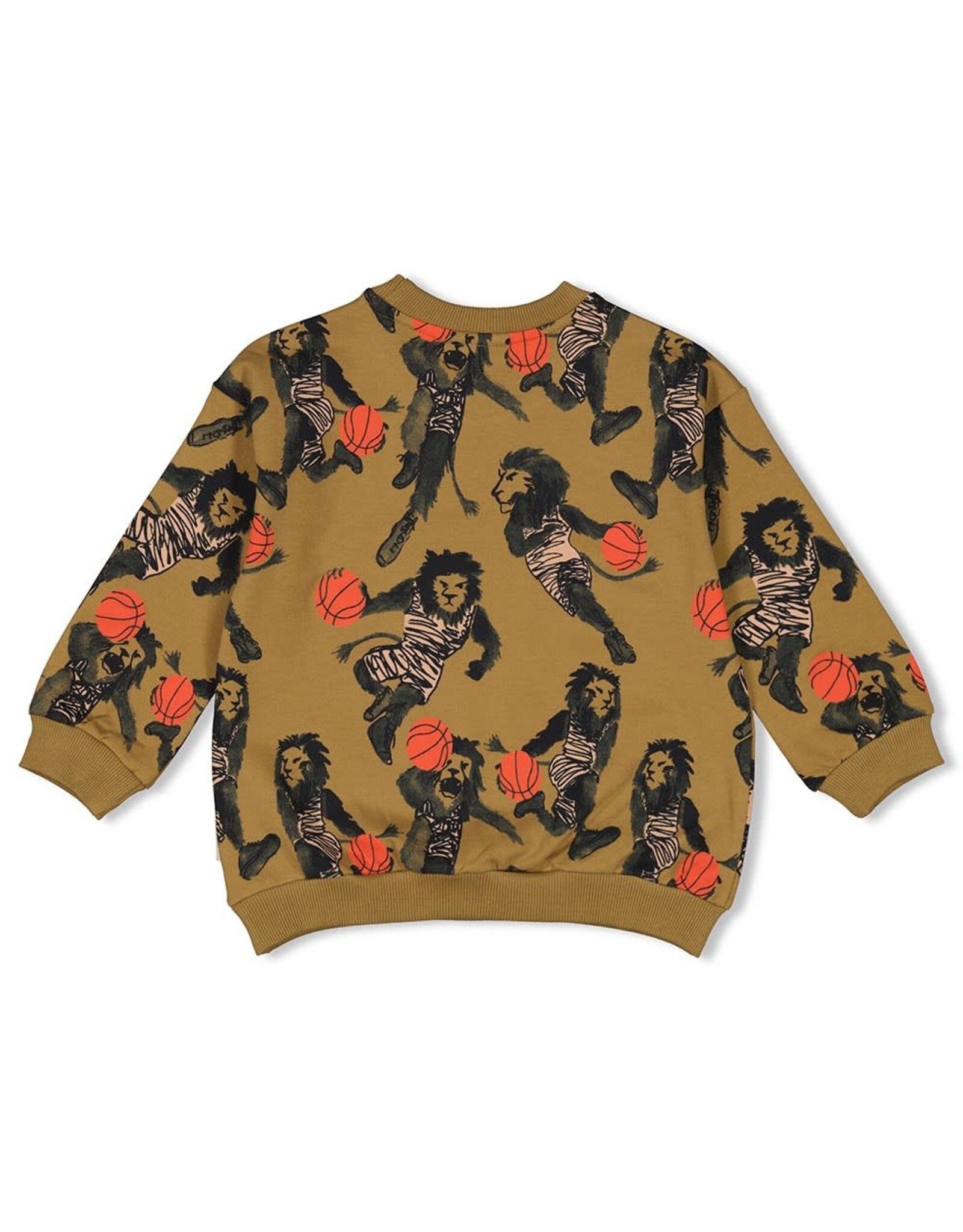 Sturdy Sweater AOP - Jump For Joy Olijf