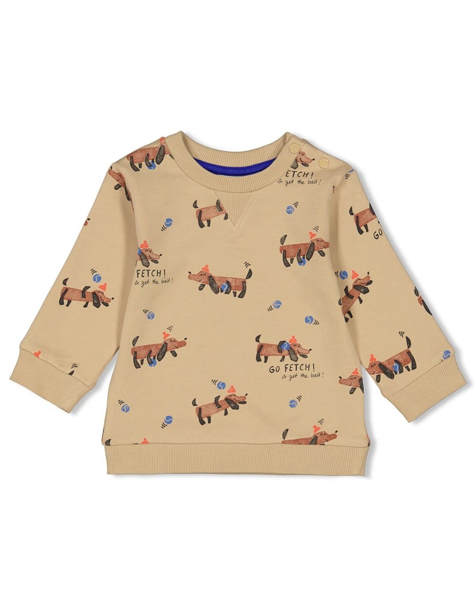 Feetje Sweater AOP - Go Fetch Zand