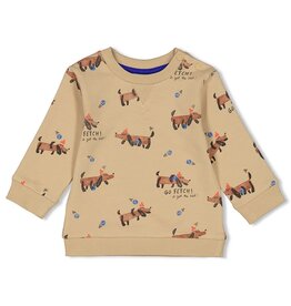Feetje Sweater AOP - Go Fetch Zand