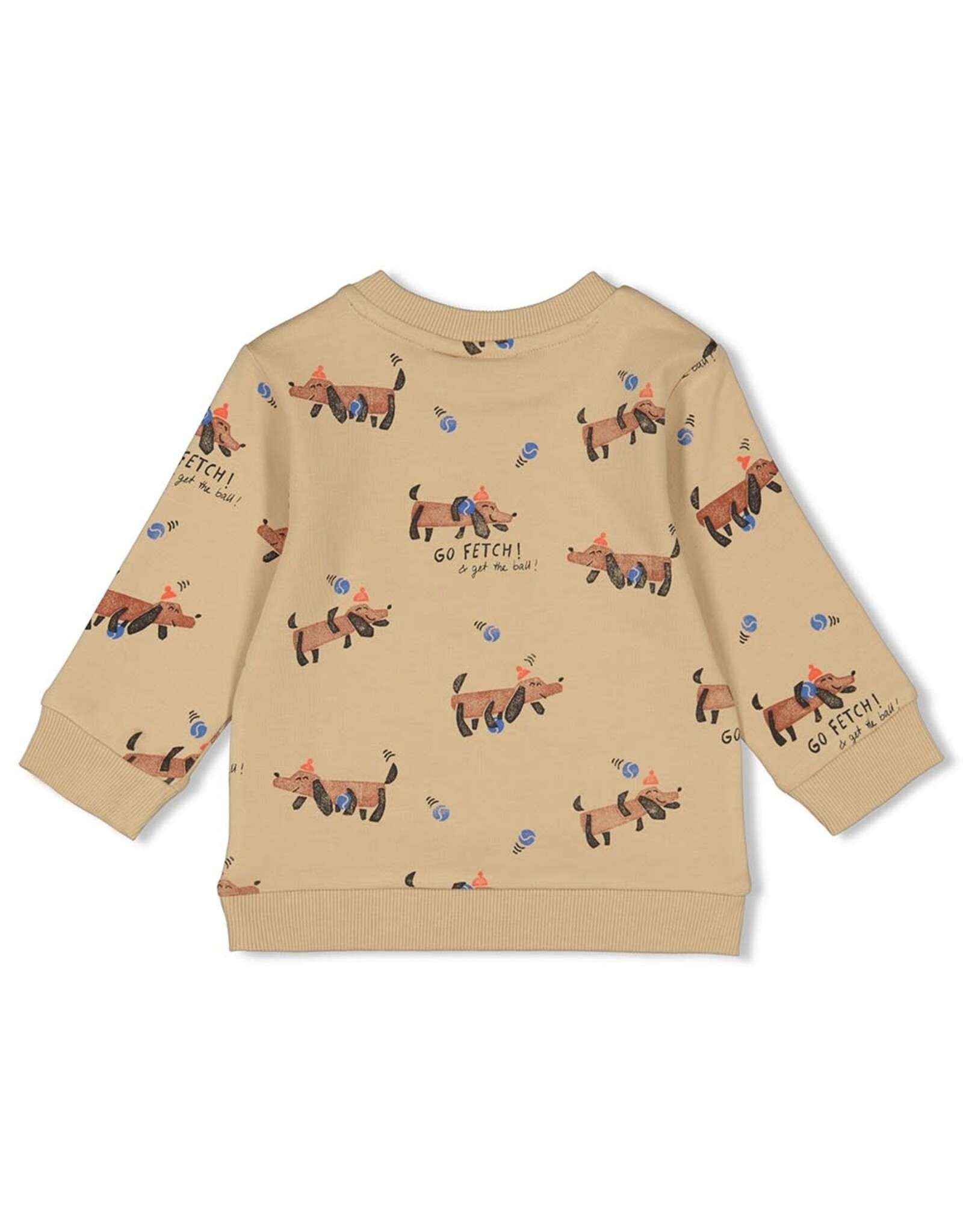 Feetje Sweater AOP - Go Fetch Zand