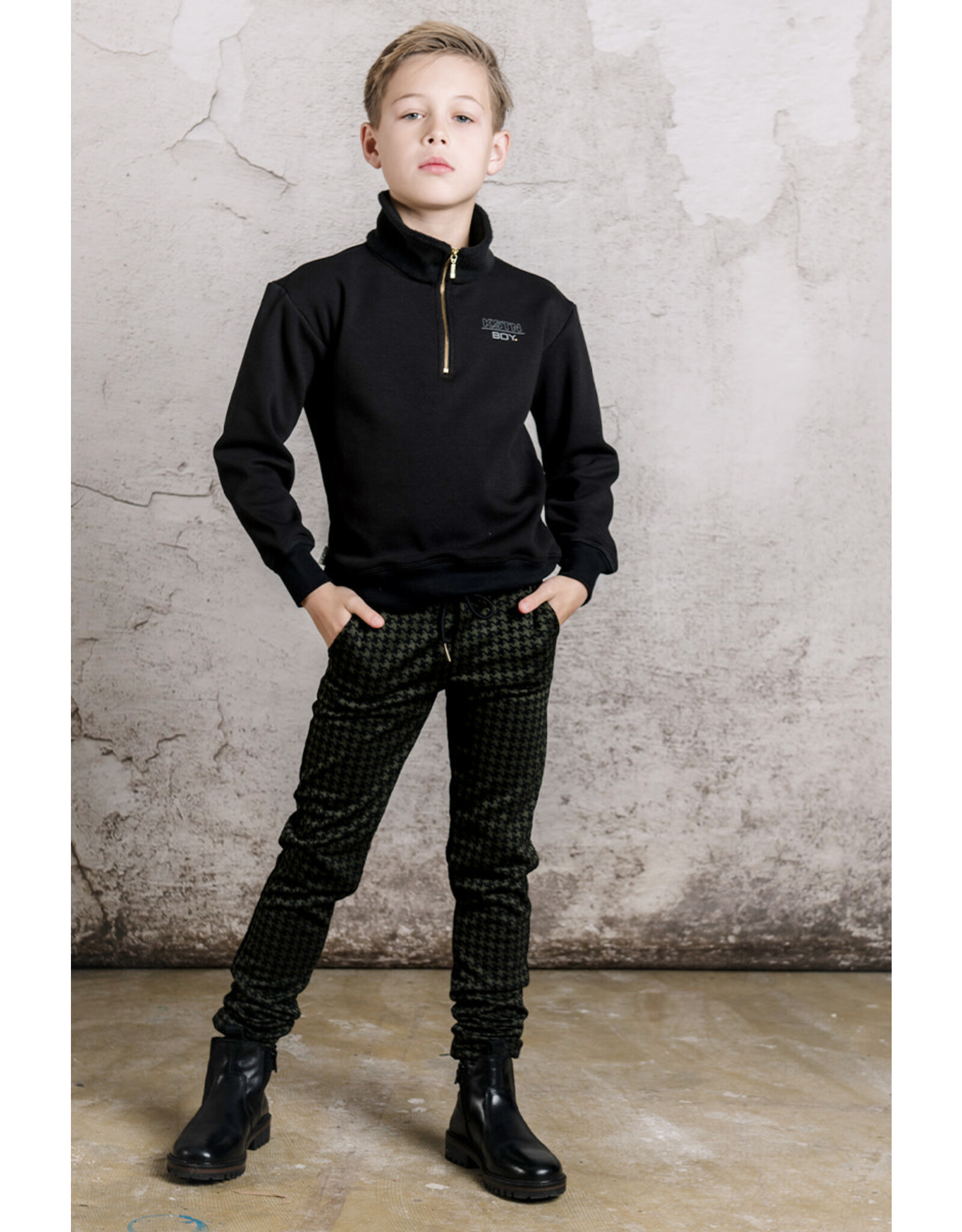 KIE Stone Boy Pants black & green