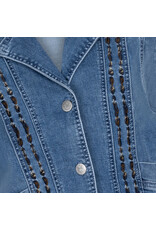 Indian Blue Jeans Denim  Gilet Embroidery Medium Denim