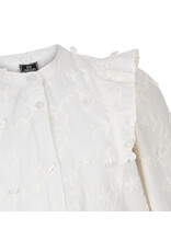 Indian Blue Jeans Flower Ruffle Shirt LS Lily White