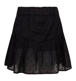 Indian Blue Jeans Lace Ruffle Skirt Black