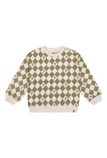 Daily7 Sweater Oversized Allover Print Sandshell W24