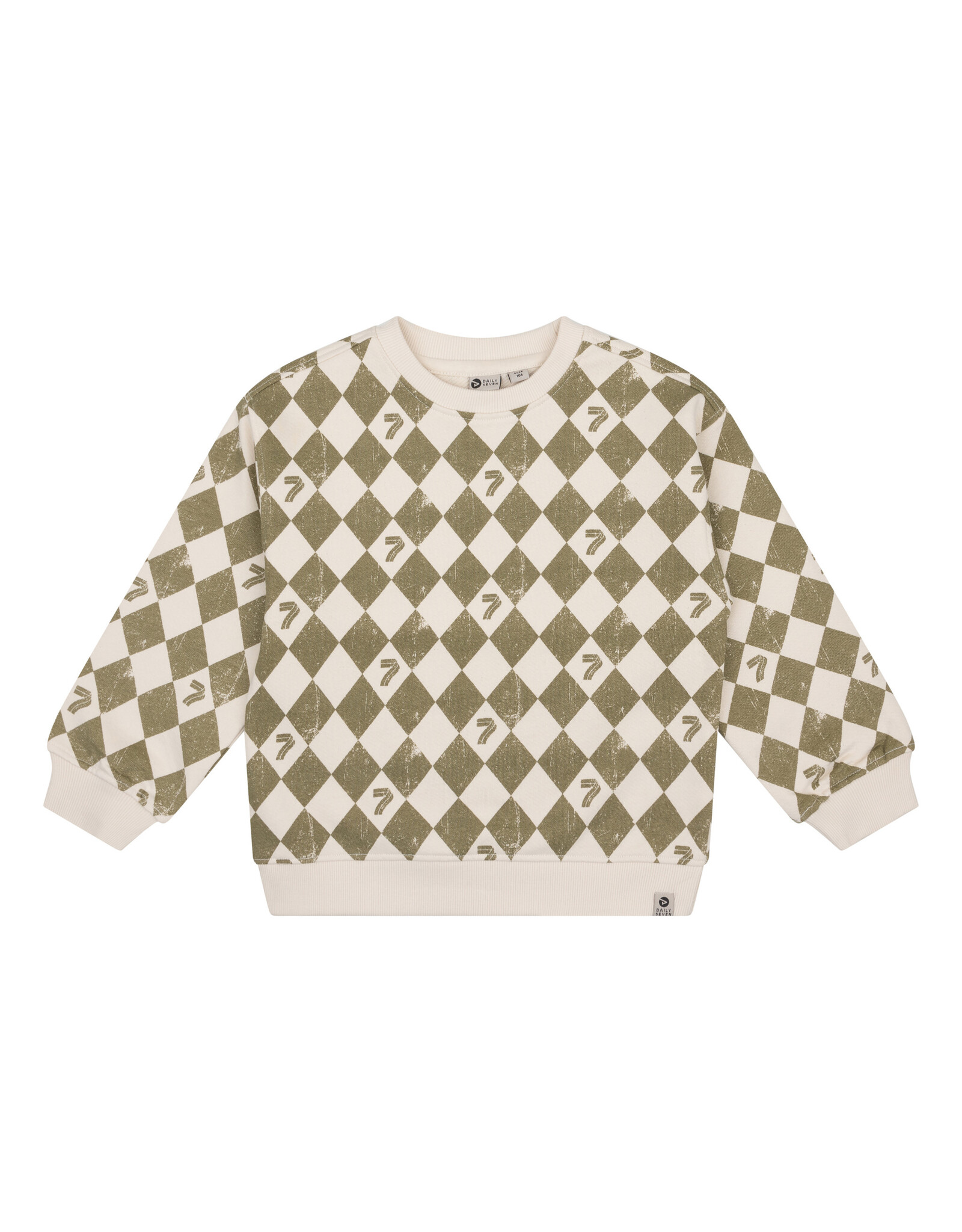 Daily7 Sweater Oversized Allover Print Sandshell W24