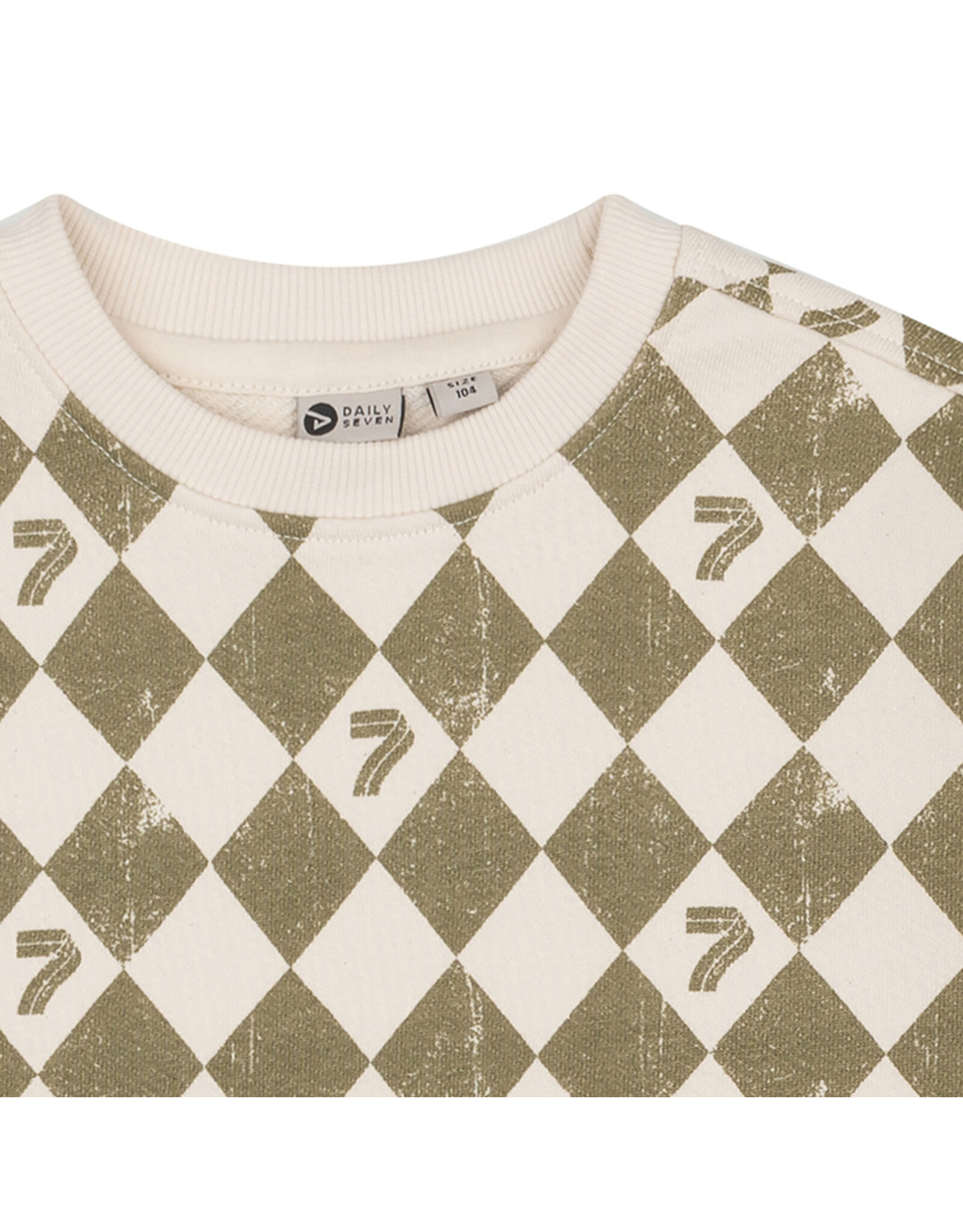 Daily7 Sweater Oversized Allover Print Sandshell W24