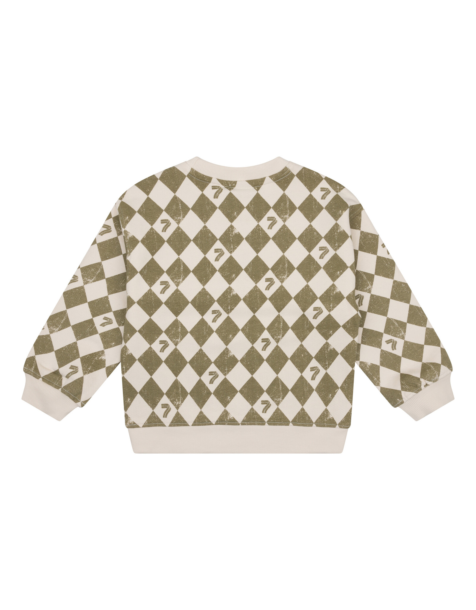Daily7 Sweater Oversized Allover Print Sandshell W24