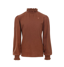 Little Looxs Little crinkle T-shirt l/s Chocolate