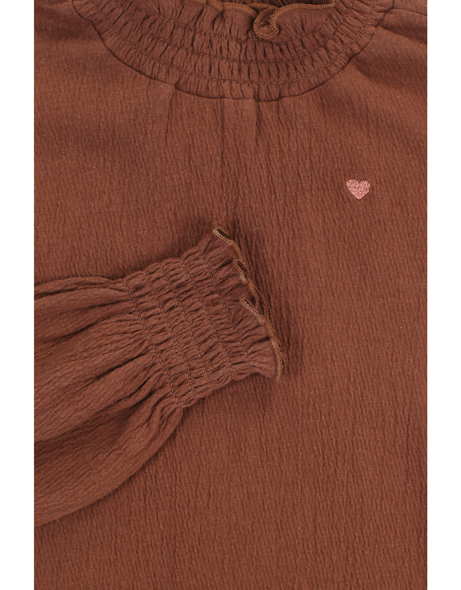 Little Looxs Little crinkle T-shirt l/s Chocolate