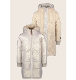 Like Flo Ariana Flo girls reversible hooded long jacket Metallic lt. Gold