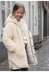 Like Flo Ariana Flo girls reversible hooded long jacket Metallic lt. Gold