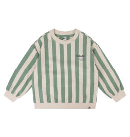 Daily7 Sweater Oversized Stripe Slate Green W24