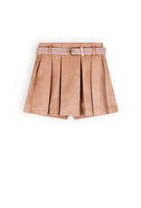 Nono Sella suede skort with belt Taupe
