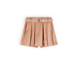 Nono Sella suede skort with belt Taupe