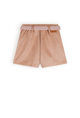Nono Sella suede skort with belt Taupe