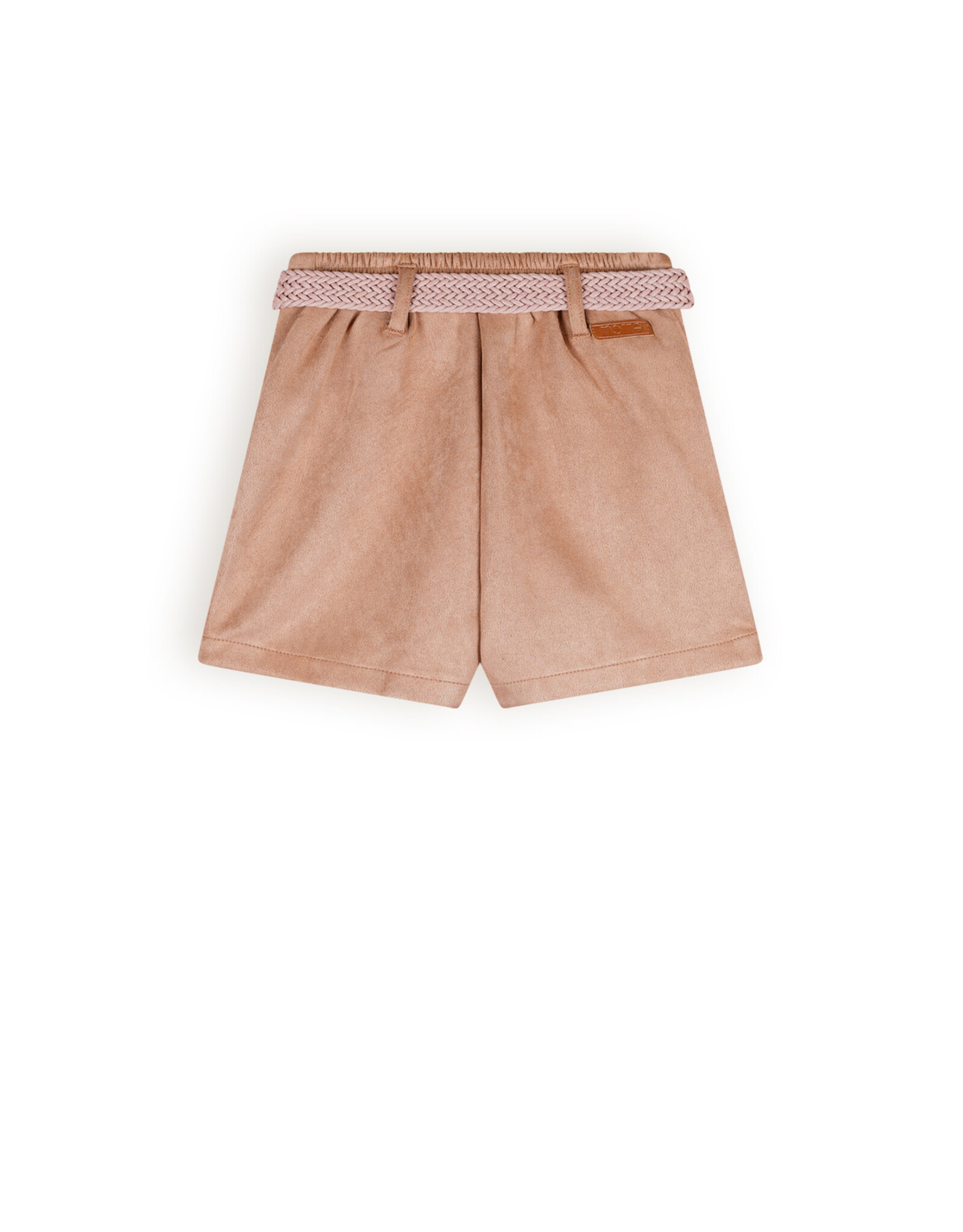 Nono Sella suede skort with belt Taupe